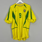 Shop 2002/04 BRAZIL RONALDO #9 HOME SHIRT (XL) NIKE, classic football shirts, vintage football shirts & retro soccer jerseys at Cult Kits