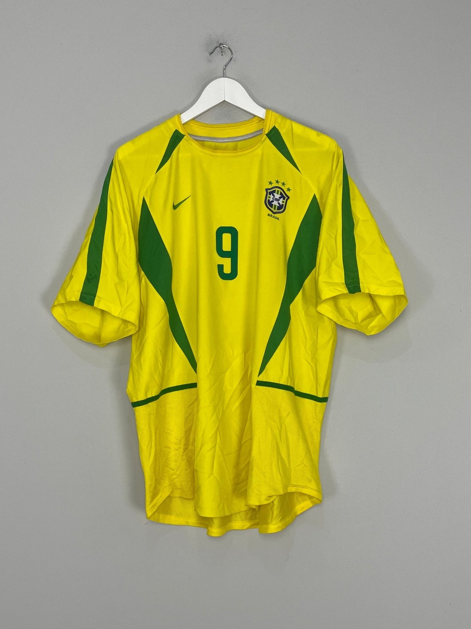 Shop 2002/04 BRAZIL RONALDO #9 HOME SHIRT (XL) NIKE, classic football shirts, vintage football shirts & retro soccer jerseys at Cult Kits