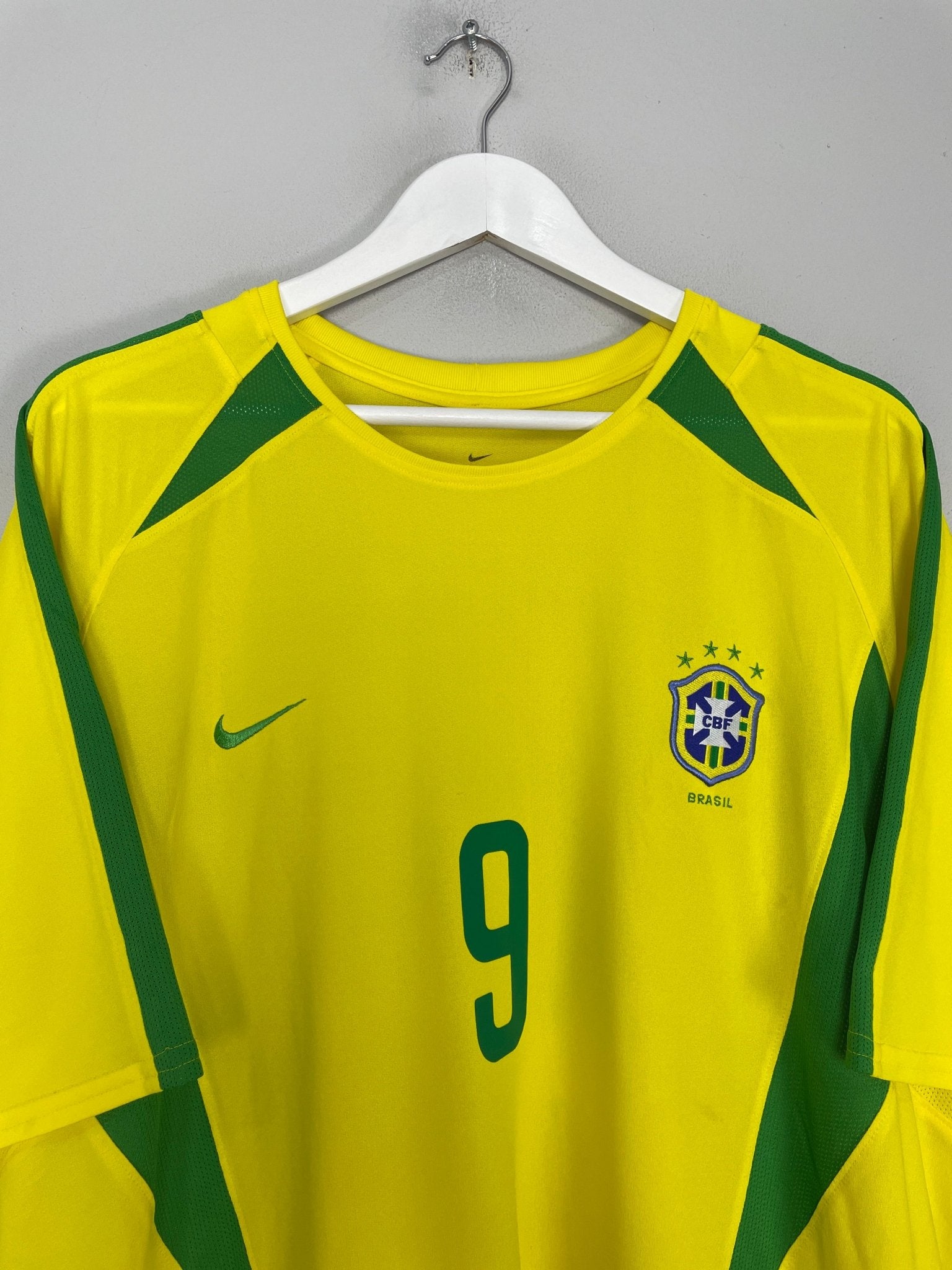 Shop 2002/04 BRAZIL RONALDO #9 HOME SHIRT (XL) NIKE, classic football shirts, vintage football shirts & retro soccer jerseys at Cult Kits