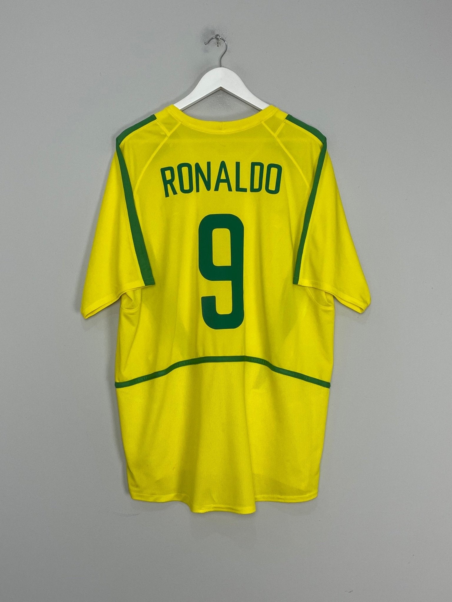 Shop 2002/04 BRAZIL RONALDO #9 HOME SHIRT (XL) NIKE, classic football shirts, vintage football shirts & retro soccer jerseys at Cult Kits