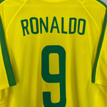 Shop 2002/04 BRAZIL RONALDO #9 HOME SHIRT (XL) NIKE, classic football shirts, vintage football shirts & retro soccer jerseys at Cult Kits