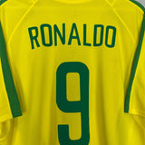 Shop 2002/04 BRAZIL RONALDO #9 HOME SHIRT (XL) NIKE, classic football shirts, vintage football shirts & retro soccer jerseys at Cult Kits