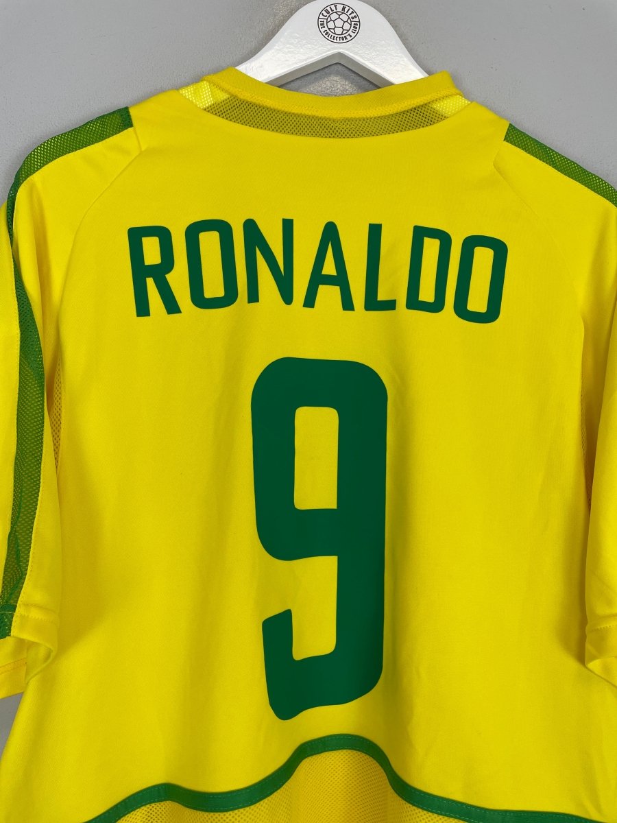 2002/04 BRAZIL RONALDO 9 *PLAYER ISSUE* HOME SHIRT (XL) NIKE - Cult Kits - XL - Buy Vintage Football Shirts, Authentic Retro Football Shirts For Sale, Classic Football Shirts & Soccer Jersey