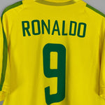2002/04 BRAZIL RONALDO 9 *PLAYER ISSUE* HOME SHIRT (XL) NIKE - Cult Kits - XL - Buy Vintage Football Shirts, Authentic Retro Football Shirts For Sale, Classic Football Shirts & Soccer Jersey