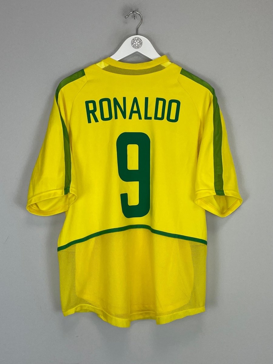 2002/04 BRAZIL RONALDO 9 *PLAYER ISSUE* HOME SHIRT (XL) NIKE - Cult Kits - XL - Buy Vintage Football Shirts, Authentic Retro Football Shirts For Sale, Classic Football Shirts & Soccer Jersey