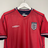 Shop 2002/04 ENGLAND AWAY SHIRT (M) UMBRO, classic football shirts, vintage football shirts & retro soccer jerseys at Cult Kits