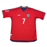 Buy 2002/04 England Beckham 7 Away Shirt (L) Umbro ~ Free worldwide shipping ~ Authentic Vintage Football Shirts from Cult Kits