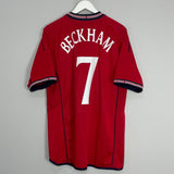 Shop 2002/04 ENGLAND BECKHAM #7 AWAY SHIRT (L) UMBRO, classic football shirts, vintage football shirts & retro soccer jerseys at Cult Kits