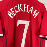 Shop 2002/04 ENGLAND BECKHAM #7 AWAY SHIRT (L) UMBRO, classic football shirts, vintage football shirts & retro soccer jerseys at Cult Kits