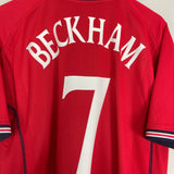 Shop 2002/04 ENGLAND BECKHAM #7 AWAY SHIRT (L) UMBRO, classic football shirts, vintage football shirts & retro soccer jerseys at Cult Kits