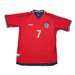 Buy 2002/04 England Beckham 7 Away Shirt (M) Umbro ~ Free worldwide shipping ~ Authentic Vintage Football Shirts from Cult Kits