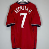 2002/04 ENGLAND BECKHAM 7 AWAY SHIRT (XL) UMBRO - Cult Kits - XL - Buy Vintage Football Shirts, Authentic Retro Football Shirts For Sale, Classic Football Shirts & Soccer Jersey