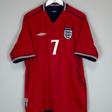 2002/04 ENGLAND BECKHAM 7 AWAY SHIRT (XL) UMBRO - Cult Kits - XL - Buy Vintage Football Shirts, Authentic Retro Football Shirts For Sale, Classic Football Shirts & Soccer Jersey