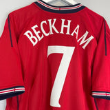 2002/04 ENGLAND BECKHAM 7 AWAY SHIRT (XL) UMBRO - Cult Kits - XL - Buy Vintage Football Shirts, Authentic Retro Football Shirts For Sale, Classic Football Shirts & Soccer Jersey