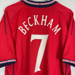 2002/04 ENGLAND BECKHAM 7 AWAY SHIRT (XXL) UMBRO - Cult Kits - XXL - Buy Vintage Football Shirts, Authentic Retro Football Shirts For Sale, Classic Football Shirts & Soccer Jersey