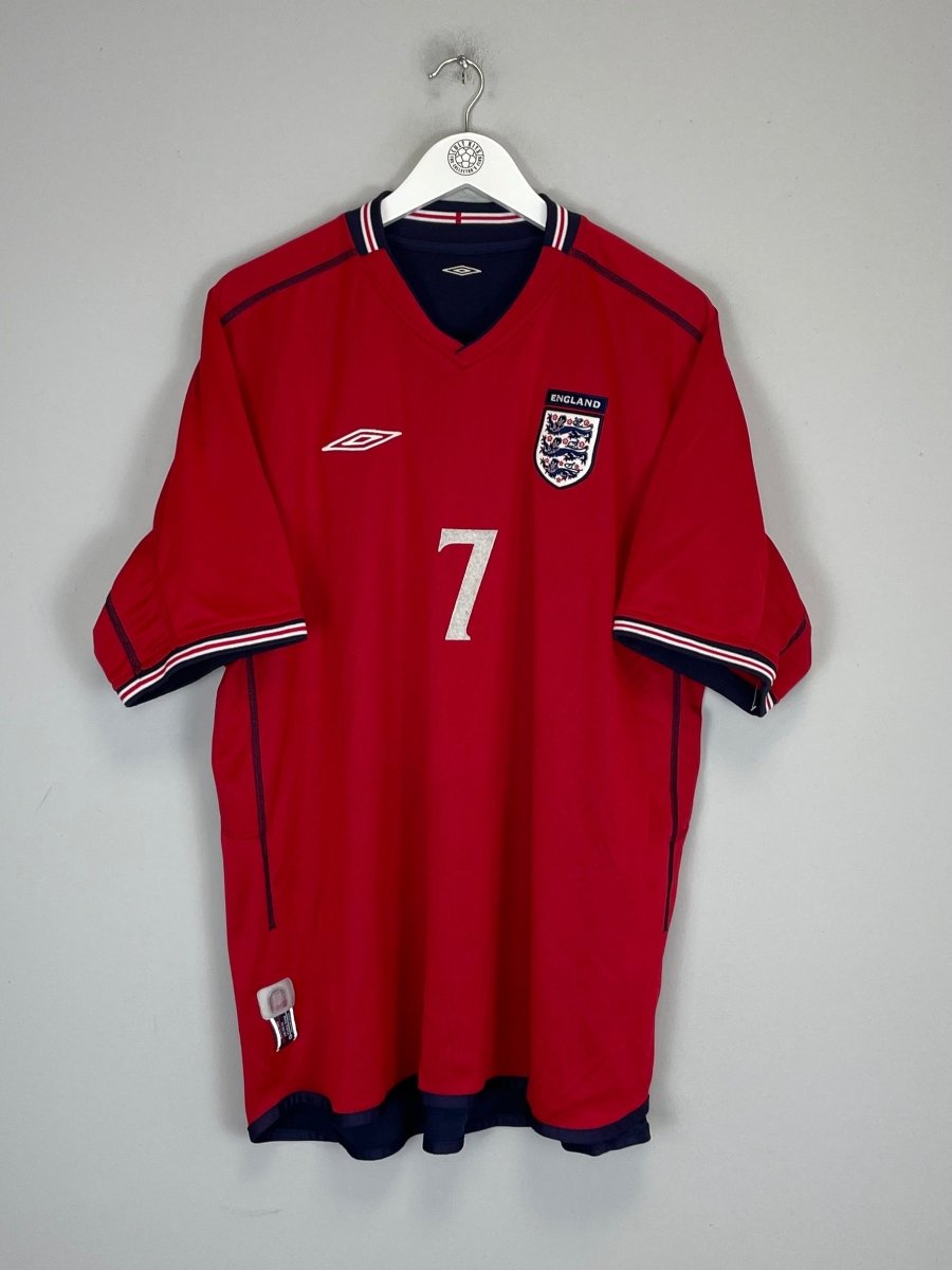 2002/04 ENGLAND BECKHAM 7 AWAY SHIRT (XXL) UMBRO - Cult Kits - XXL - Buy Vintage Football Shirts, Authentic Retro Football Shirts For Sale, Classic Football Shirts & Soccer Jersey