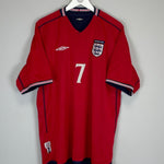 2002/04 ENGLAND BECKHAM 7 AWAY SHIRT (XXL) UMBRO - Cult Kits - XXL - Buy Vintage Football Shirts, Authentic Retro Football Shirts For Sale, Classic Football Shirts & Soccer Jersey