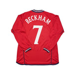 Buy 2002/04 England Beckham 7 L/S Away Shirt (M) Umbro ~ Free worldwide shipping ~ Authentic Vintage Football Shirts from Cult Kits