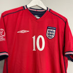 Shop 2002/04 ENGLAND OWEN #10 AWAY SHIRT (L) UMBRO, classic football shirts, vintage football shirts & retro soccer jerseys at Cult Kits