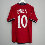 Shop 2002/04 ENGLAND OWEN #10 AWAY SHIRT (L) UMBRO, classic football shirts, vintage football shirts & retro soccer jerseys at Cult Kits