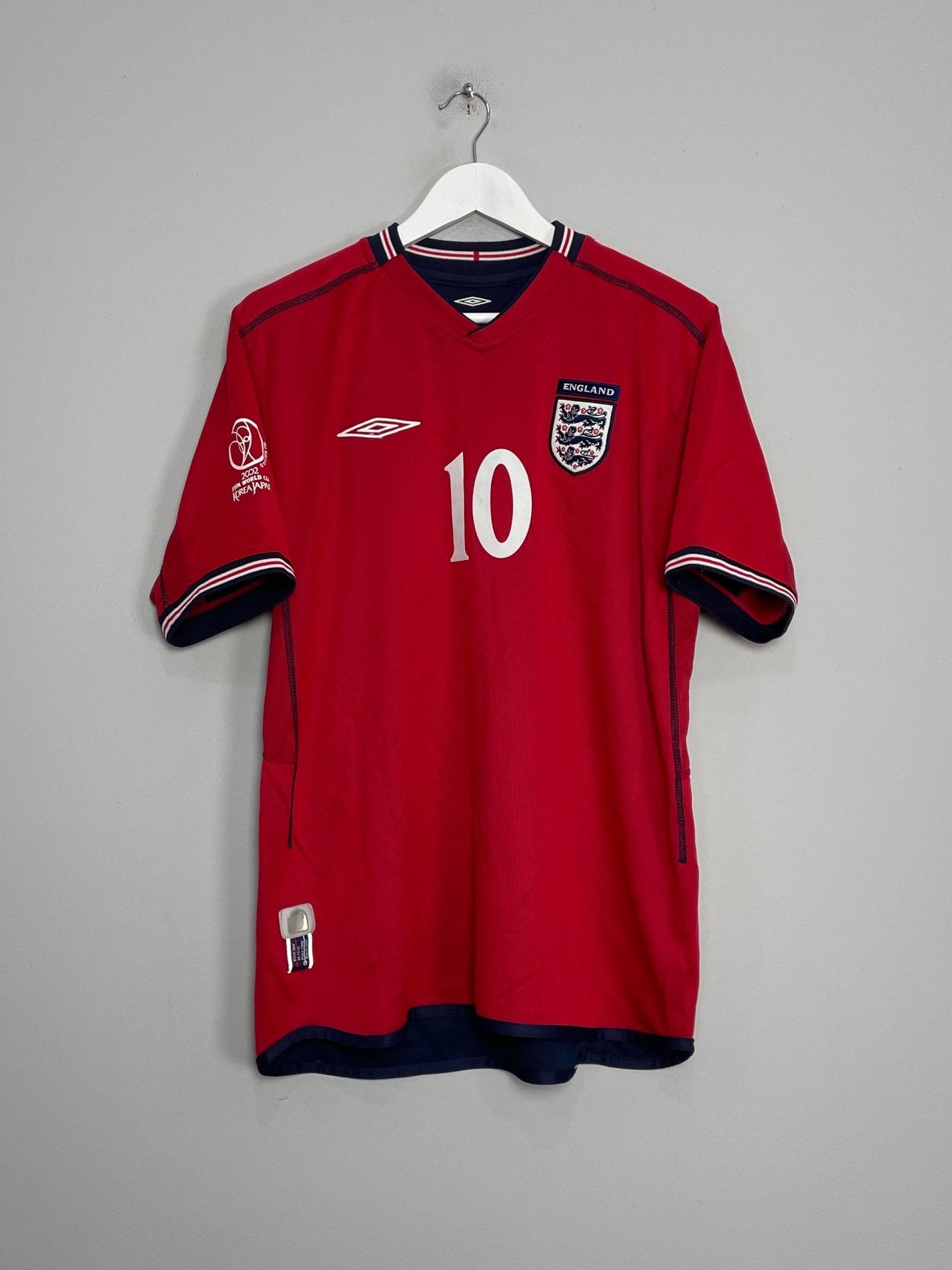 Shop 2002/04 ENGLAND OWEN #10 AWAY SHIRT (L) UMBRO, classic football shirts, vintage football shirts & retro soccer jerseys at Cult Kits