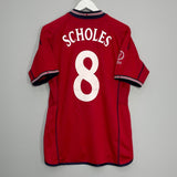 Shop 2002/04 ENGLAND SCHOLES #8 AWAY SHIRT (M) UMBRO, classic football shirts, vintage football shirts & retro soccer jerseys at Cult Kits