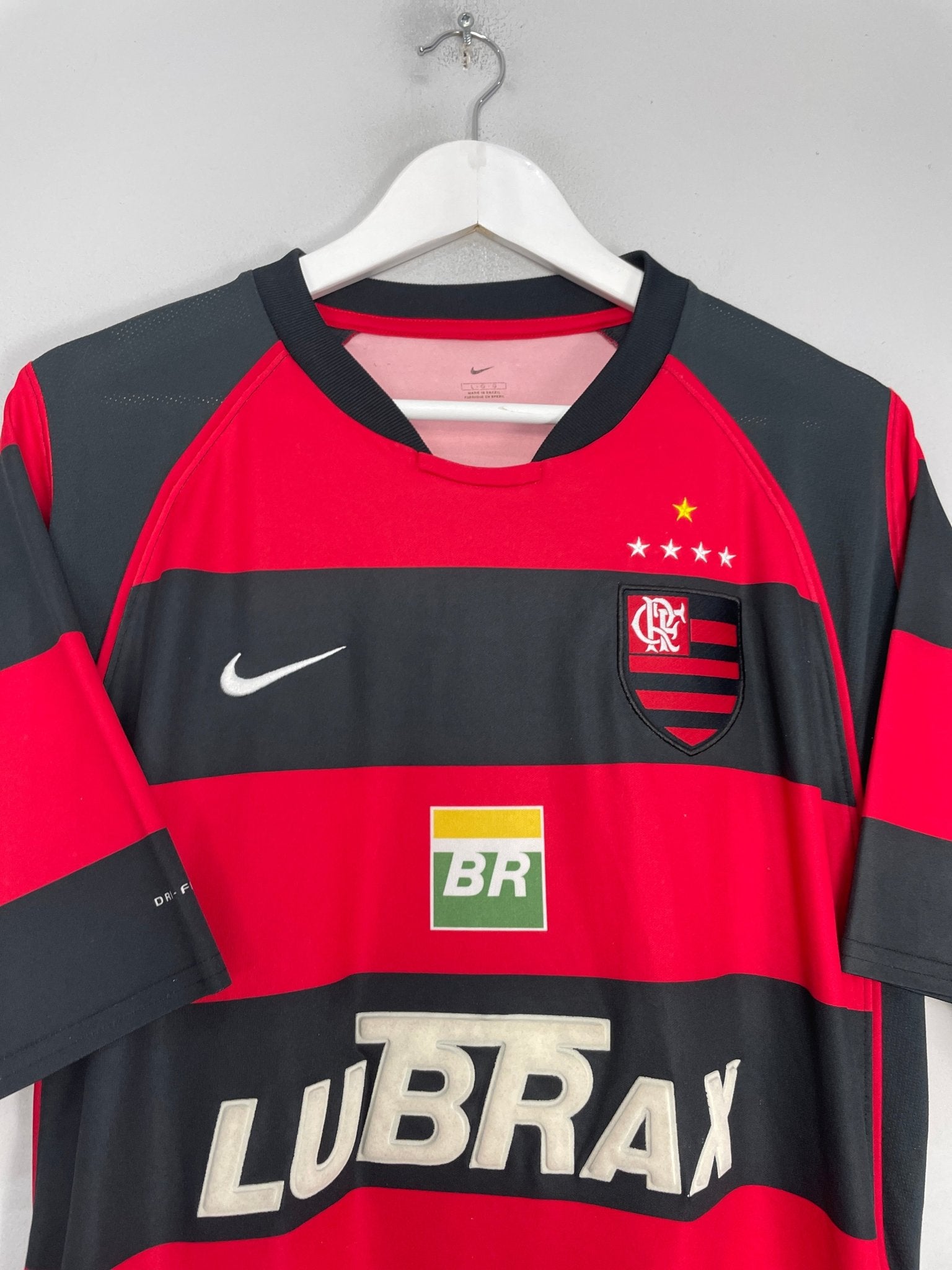 Shop 2002/04 FLAMENGO #10 HOME SHIRT (L) NIKE, classic football shirts, vintage football shirts & retro soccer jerseys at Cult Kits