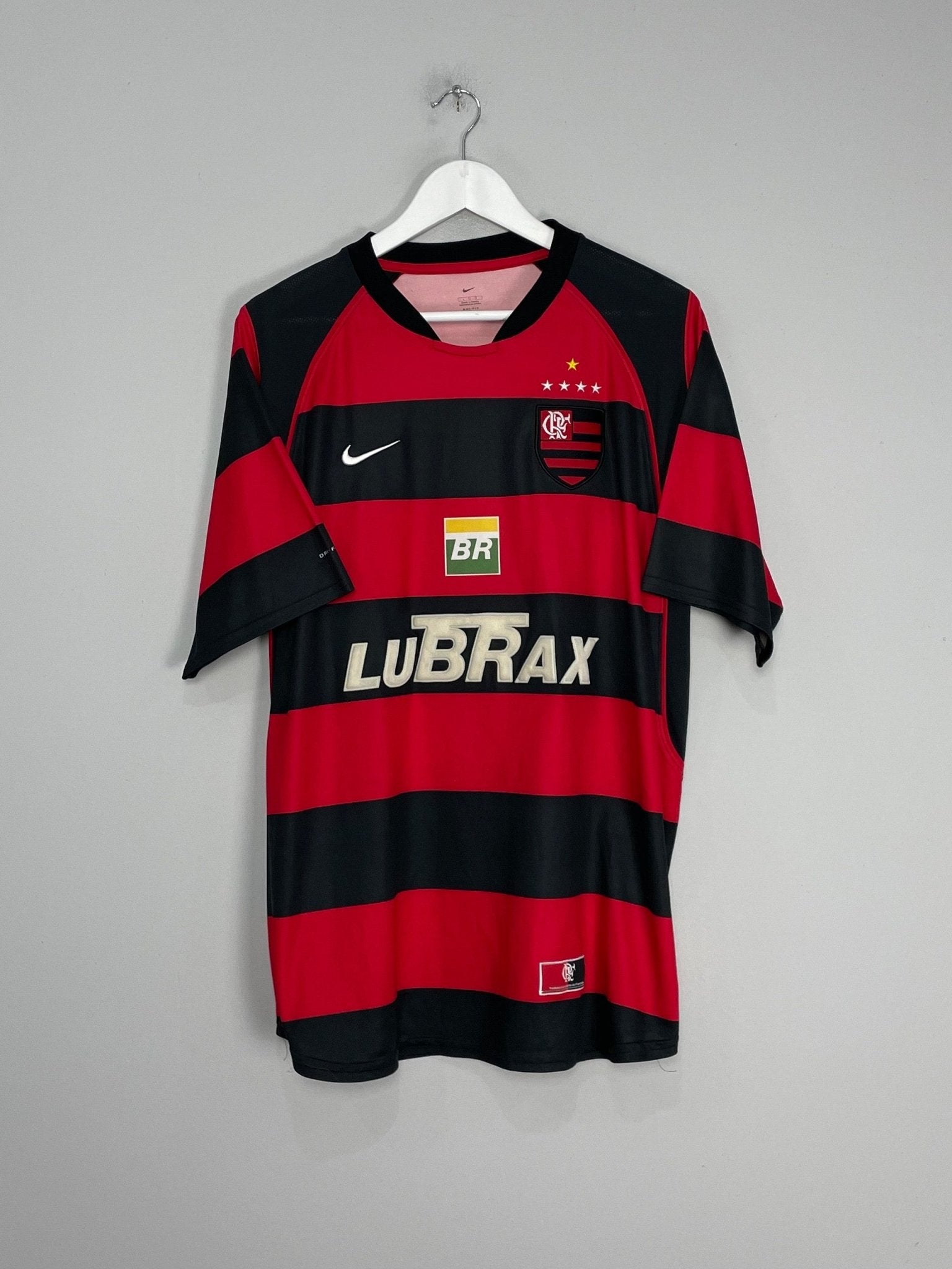 Shop 2002/04 FLAMENGO #10 HOME SHIRT (L) NIKE, classic football shirts, vintage football shirts & retro soccer jerseys at Cult Kits