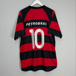 Shop 2002/04 FLAMENGO #10 HOME SHIRT (L) NIKE, classic football shirts, vintage football shirts & retro soccer jerseys at Cult Kits