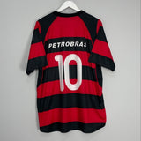Shop 2002/04 FLAMENGO #10 HOME SHIRT (L) NIKE, classic football shirts, vintage football shirts & retro soccer jerseys at Cult Kits