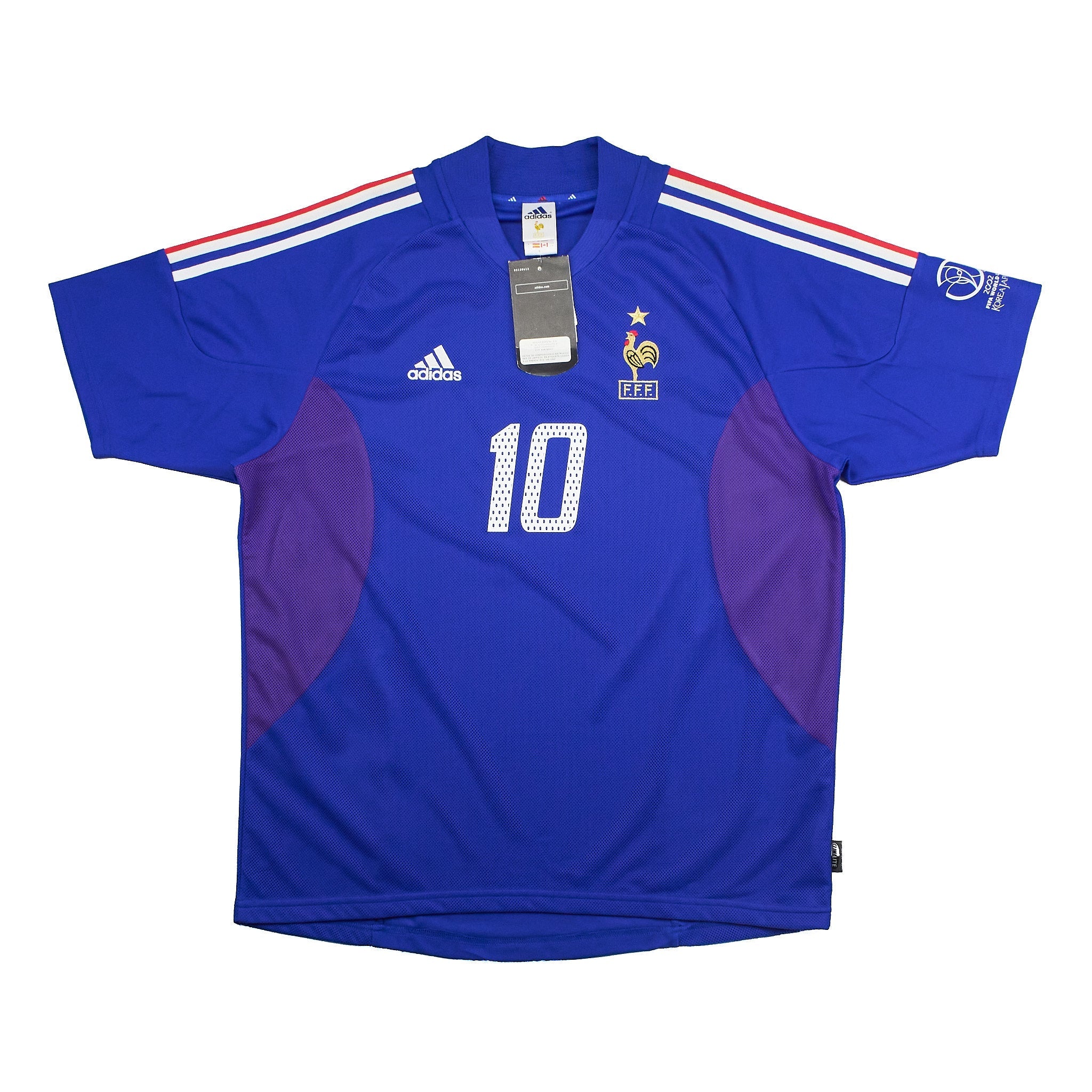 Buy 2002/04 France Zidane 10 BNWT Home Shirt (L) Adidas ~ Free worldwide shipping ~ Authentic Vintage Football Shirts from Cult Kits