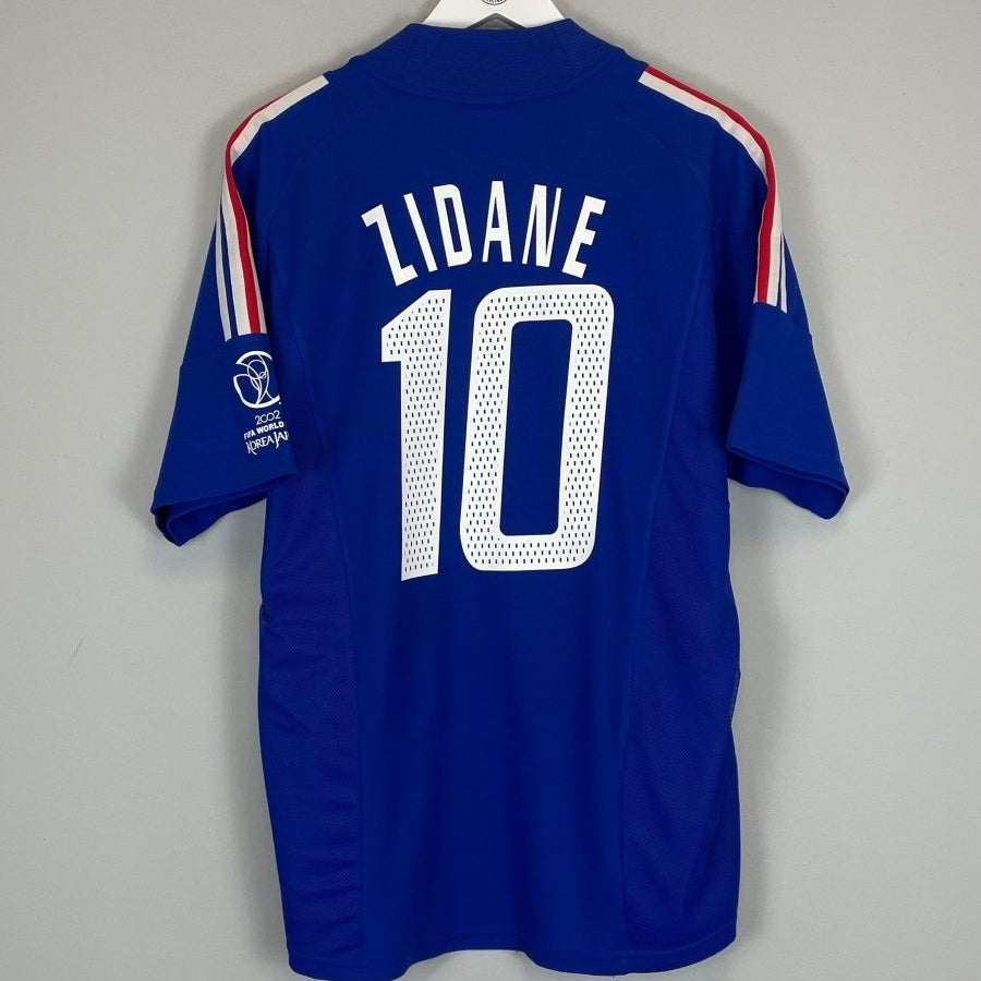 2002/04 FRANCE ZIDANE 10 HOME SHIRT (L) ADIDAS - Cult Kits - Large - Buy Vintage Football Shirts, Authentic Retro Football Shirts For Sale, Classic Football Shirts & Soccer Jersey
