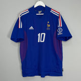 Shop 2002/04 FRANCE ZIDANE #10 HOME SHIRT (L) ADIDAS, classic football shirts, vintage football shirts & retro soccer jerseys at Cult Kits