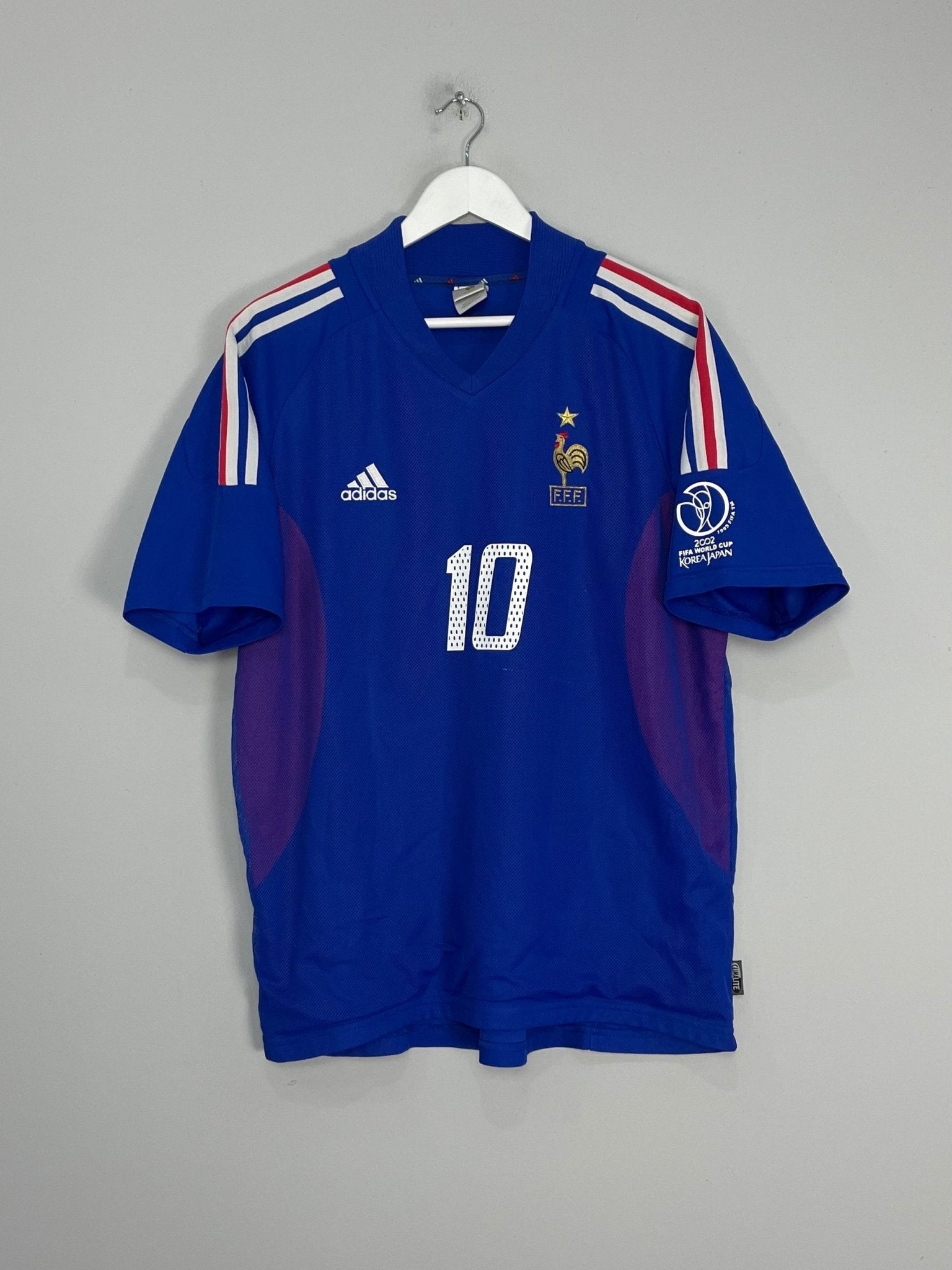 Shop 2002/04 FRANCE ZIDANE #10 HOME SHIRT (L) ADIDAS, classic football shirts, vintage football shirts & retro soccer jerseys at Cult Kits