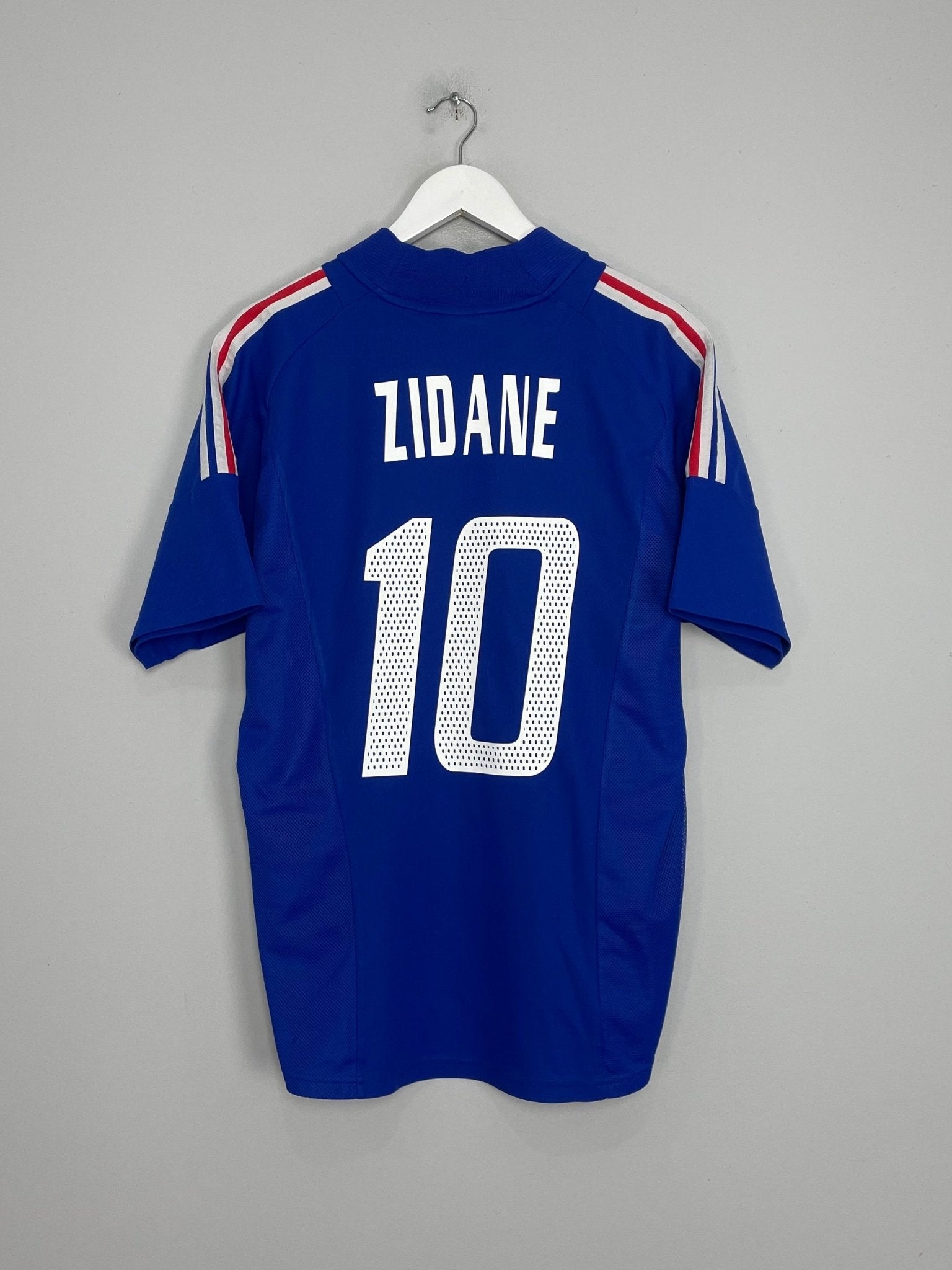 Shop 2002/04 FRANCE ZIDANE #10 HOME SHIRT (L) ADIDAS, classic football shirts, vintage football shirts & retro soccer jerseys at Cult Kits