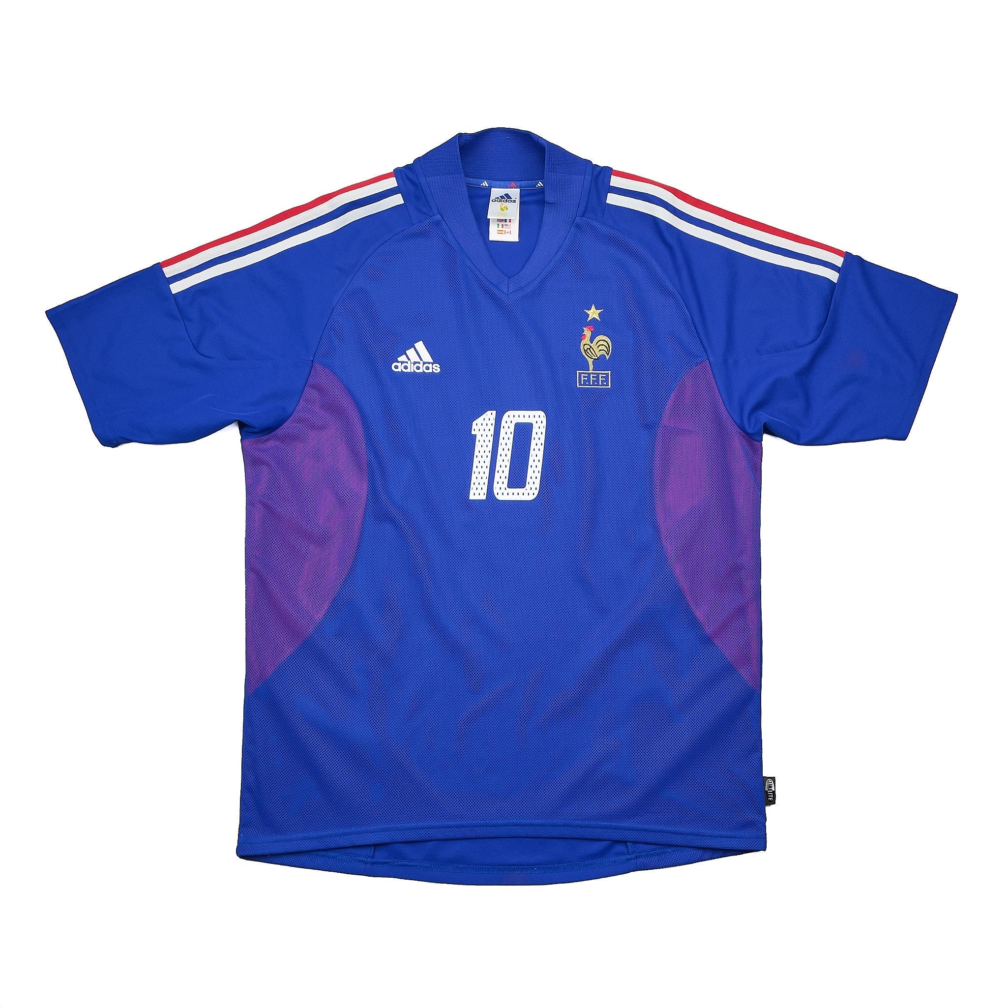 Buy 2002/04 France Zidane 10 Home Shirt (L) Adidas ~ Free worldwide shipping available ~ Authentic Vintage Football Shirts from Cult Kits