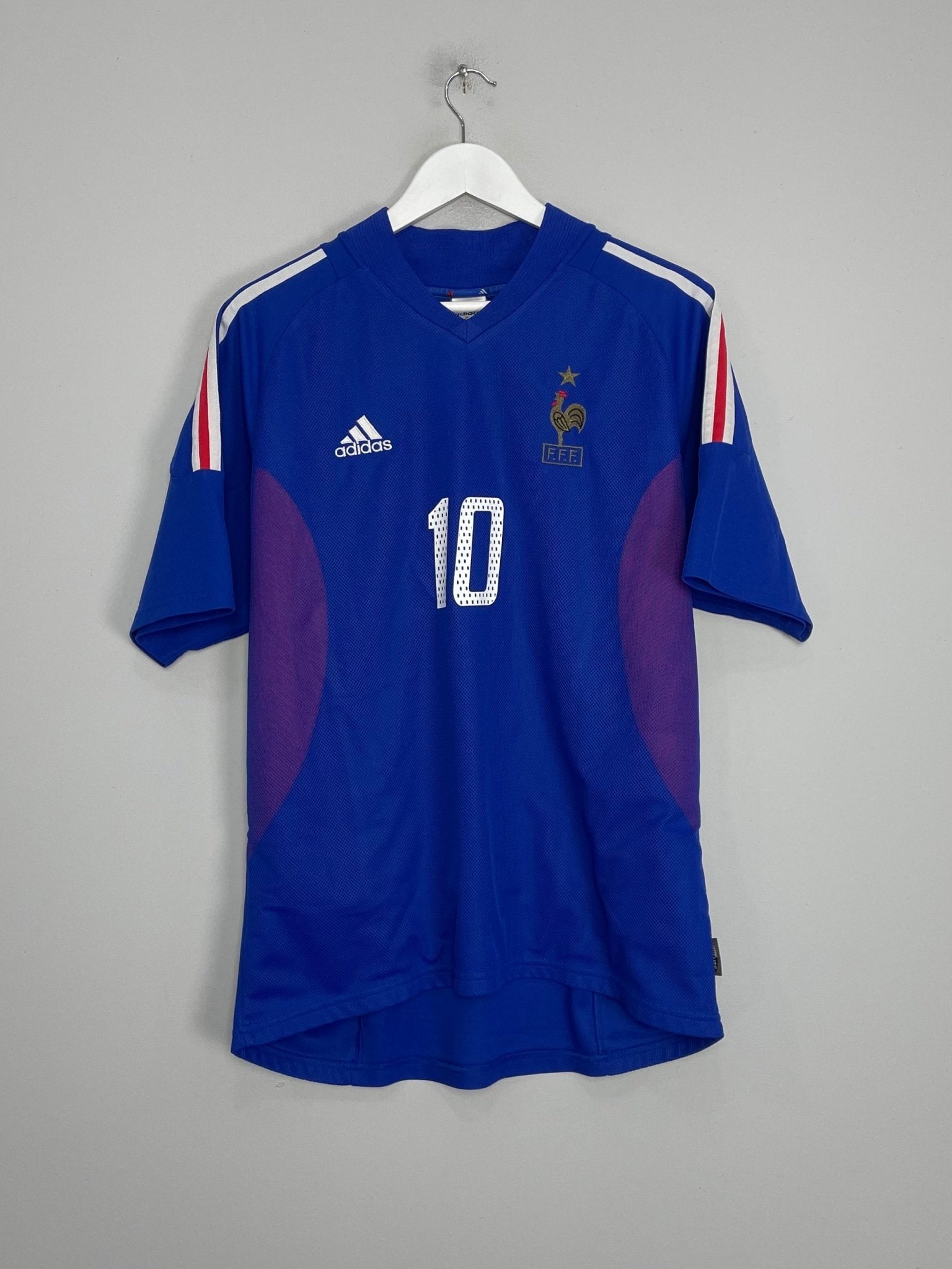 Shop 2002/04 FRANCE ZIDANE #10 HOME SHIRT (L) ADIDAS, classic football shirts, vintage football shirts & retro soccer jerseys at Cult Kits