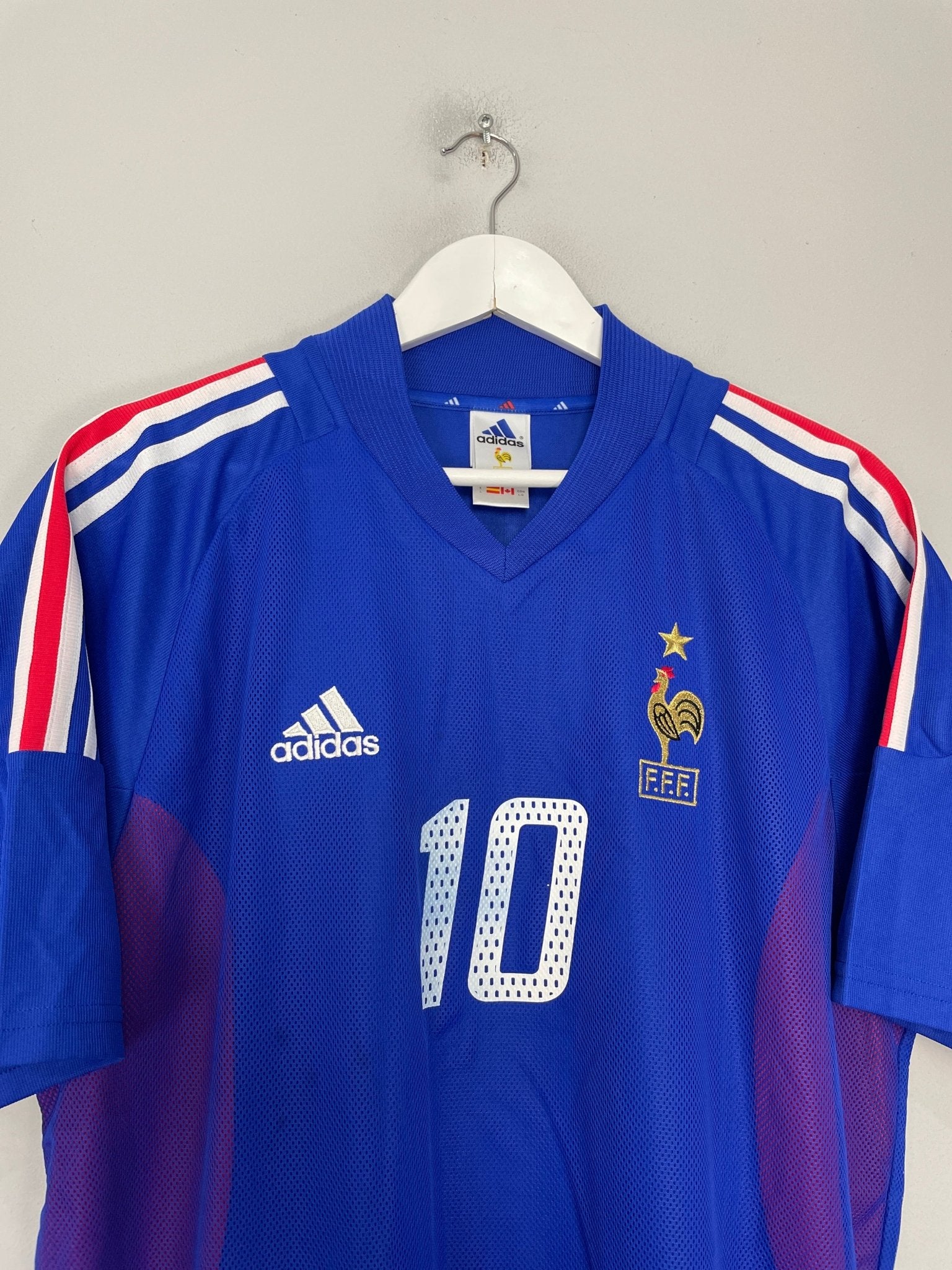 Shop 2002/04 FRANCE ZIDANE #10 HOME SHIRT (L) ADIDAS, classic football shirts, vintage football shirts & retro soccer jerseys at Cult Kits