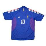 Buy 2002/04 France Zidane 10 Home Shirt (M) Adidas ~ Free worldwide shipping available ~ Authentic Vintage Football Shirts from Cult Kits