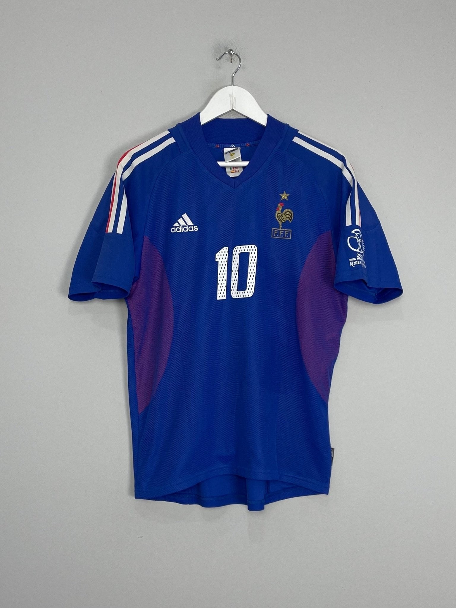 Shop 2002/04 FRANCE ZIDANE #10 HOME SHIRT (S) ADIDAS, classic football shirts, vintage football shirts & retro soccer jerseys at Cult Kits