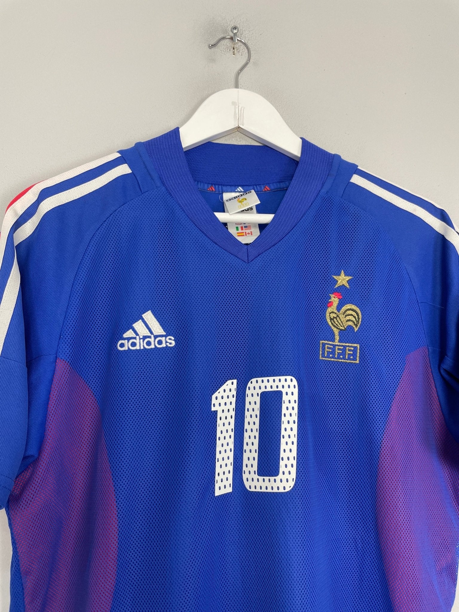 Shop 2002/04 FRANCE ZIDANE #10 HOME SHIRT (S) ADIDAS, classic football shirts, vintage football shirts & retro soccer jerseys at Cult Kits