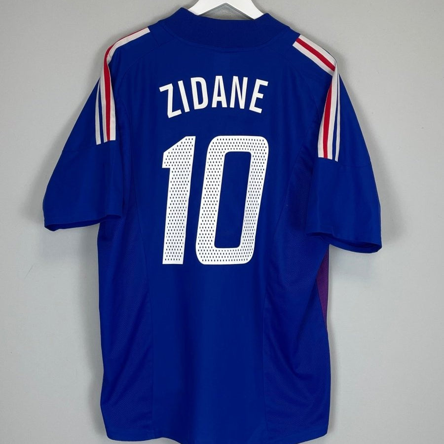 2002/04 FRANCE ZIDANE 10 HOME SHIRT (XL) ADIDAS - Cult Kits - XL - Buy Vintage Football Shirts, Authentic Retro Football Shirts For Sale, Classic Football Shirts & Soccer Jersey
