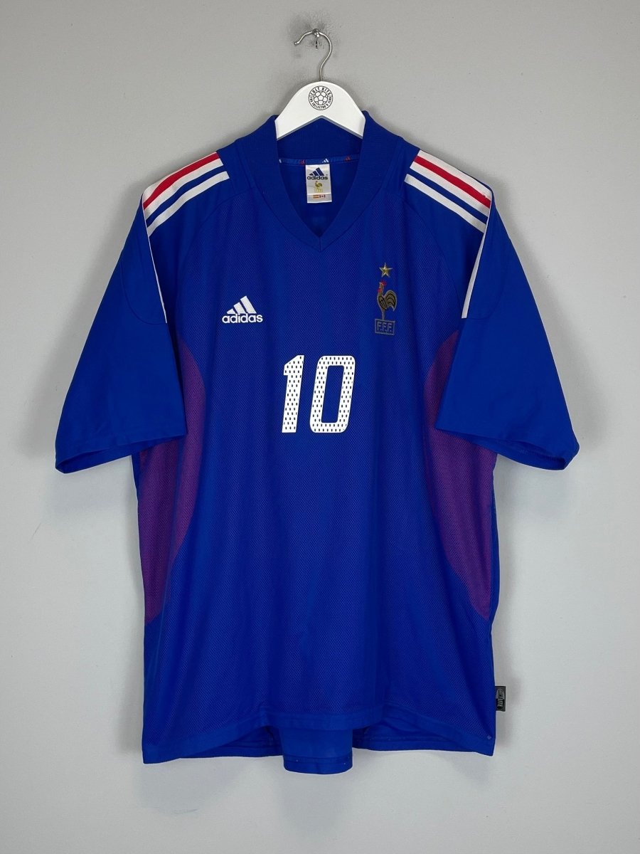2002/04 FRANCE ZIDANE 10 HOME SHIRT (XL) ADIDAS - Cult Kits - XL - Buy Vintage Football Shirts, Authentic Retro Football Shirts For Sale, Classic Football Shirts & Soccer Jersey