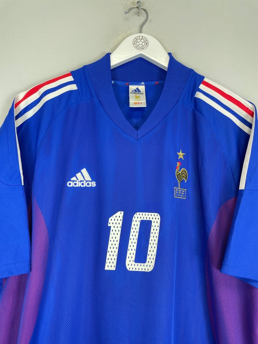 2002/04 FRANCE ZIDANE 10 HOME SHIRT (XL) ADIDAS - Cult Kits - XL - Buy Vintage Football Shirts, Authentic Retro Football Shirts For Sale, Classic Football Shirts & Soccer Jersey