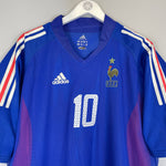 Shop 2002/04 FRANCE ZIDANE #10 *PLAYER ISSUE* HOME SHIRT (XL) ADIDAS, classic football shirts, vintage football shirts & retro soccer jerseys at Cult Kits