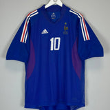 Shop 2002/04 FRANCE ZIDANE #10 *PLAYER ISSUE* HOME SHIRT (XL) ADIDAS, classic football shirts, vintage football shirts & retro soccer jerseys at Cult Kits