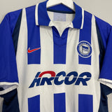 Shop 2002/04 HERTHA BERLIN HOME SHIRT (M) NIKE, classic football shirts, vintage football shirts & retro soccer jerseys at Cult Kits