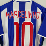 Shop 2002/04 HERTHA BERLIN MARCELINHO #10 HOME SHIRT (S) NIKE, classic football shirts, vintage football shirts & retro soccer jerseys at Cult Kits
