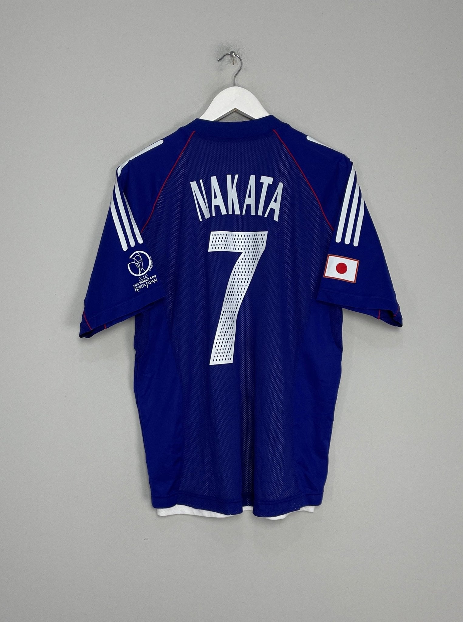 Shop 2002/04 JAPAN NAKATA #7 *PLAYER ISSUE* HOME SHIRT (L) ADIDAS, classic football shirts, vintage football shirts & retro soccer jerseys at Cult Kits
