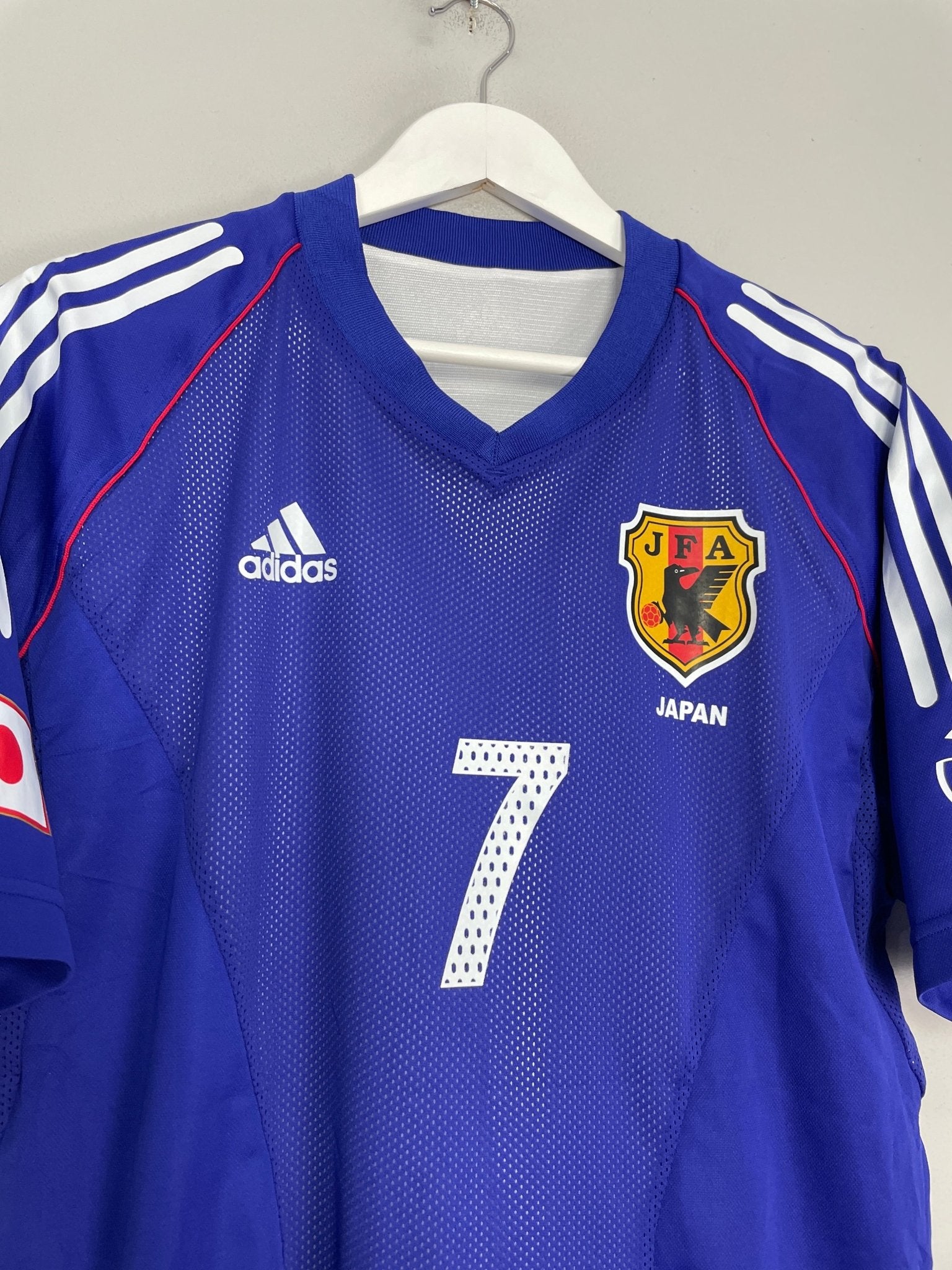 Shop 2002/04 JAPAN NAKATA #7 *PLAYER ISSUE* HOME SHIRT (L) ADIDAS, classic football shirts, vintage football shirts & retro soccer jerseys at Cult Kits